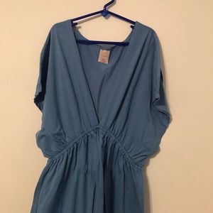 Blue swim coverup
