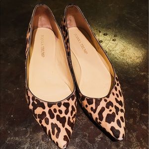 Ivanka Trump Leopard Pointed-toe Flats