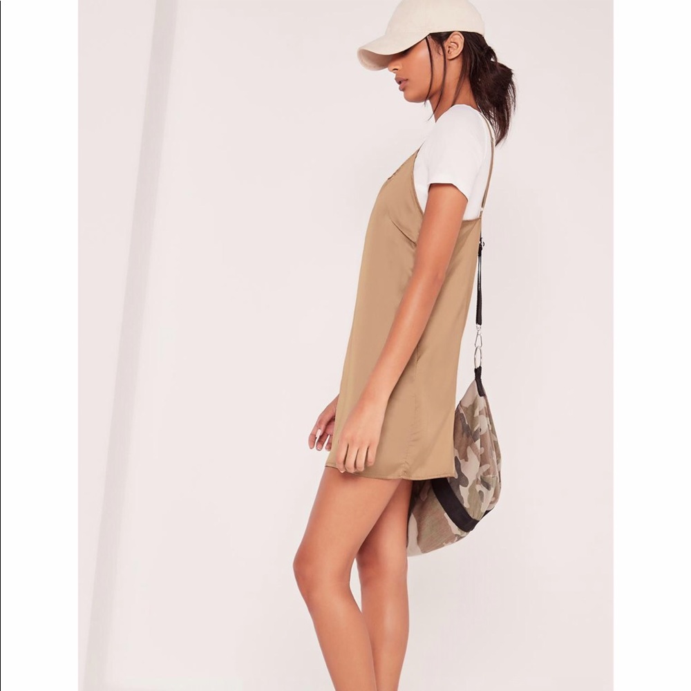 Gold Satin 2-in-1 Dress