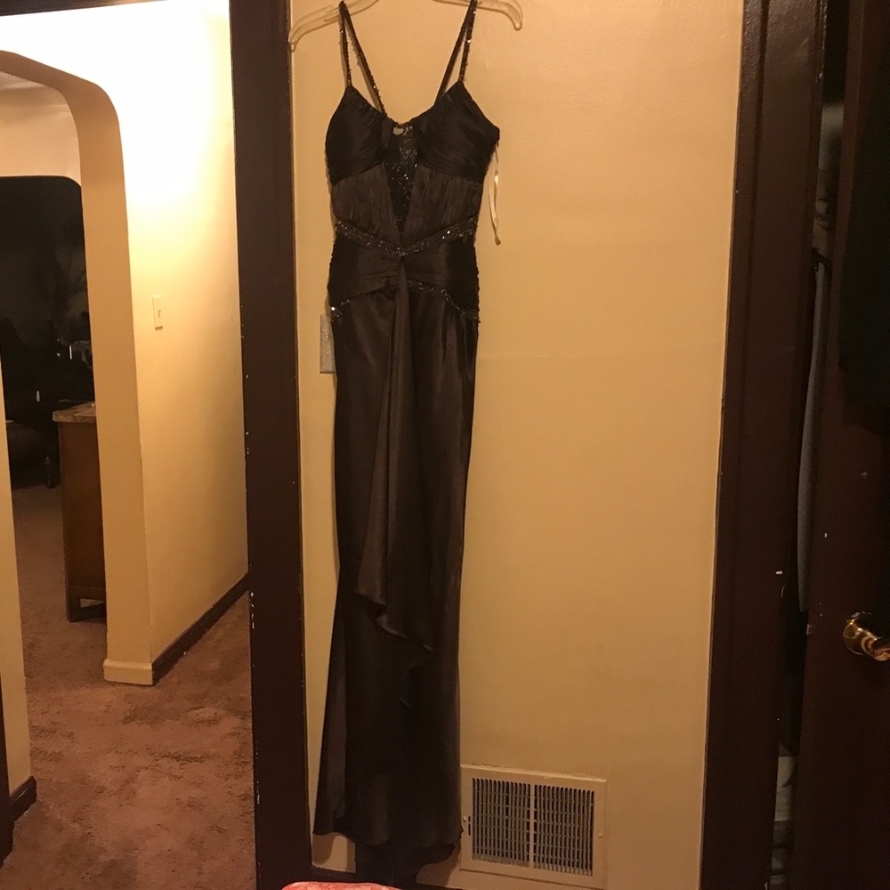 Long chocolate brown dress