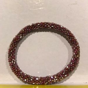 Maroon Lily and Laura bracelet