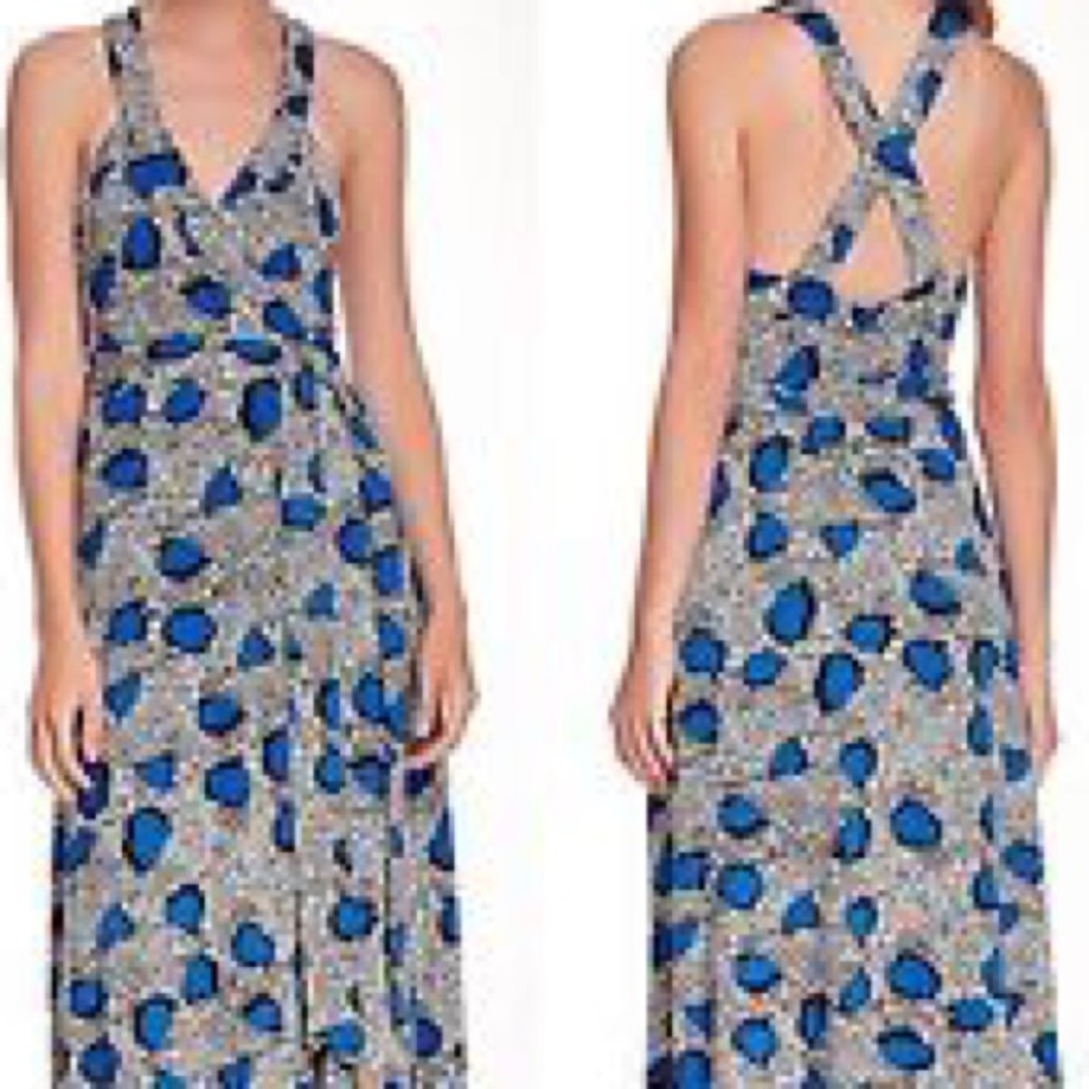 New DVF maxi wrap dress -- fun print!