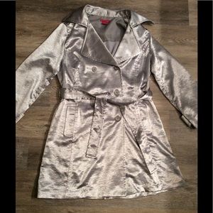 Sunny Leigh Silver Trench Coat