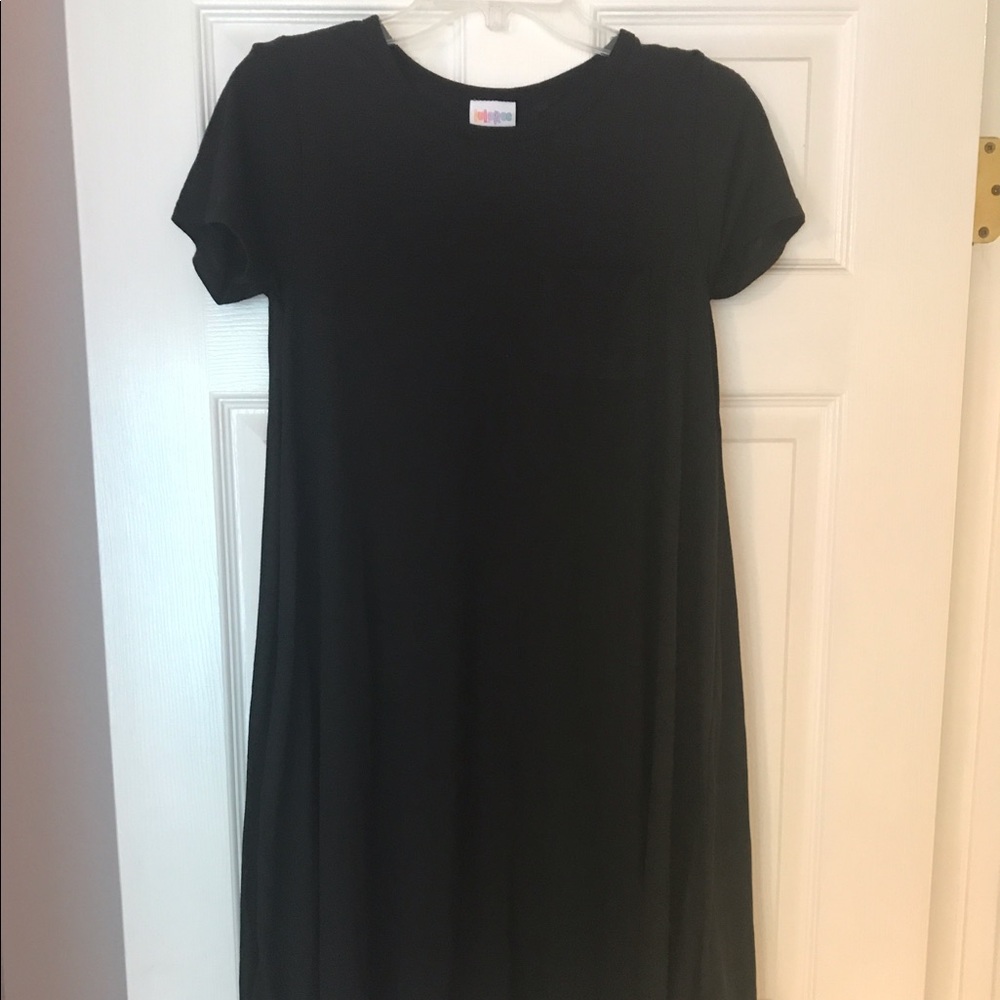 Lularoe XXS Carly in SOLID BLACK Lightweight Matl