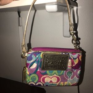 Coach poppy wristlet