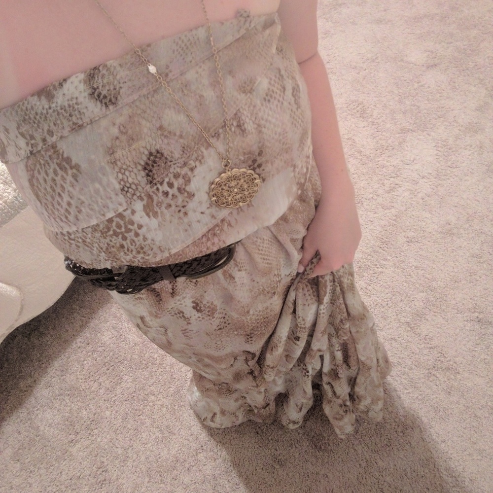 Animal print maxi dress