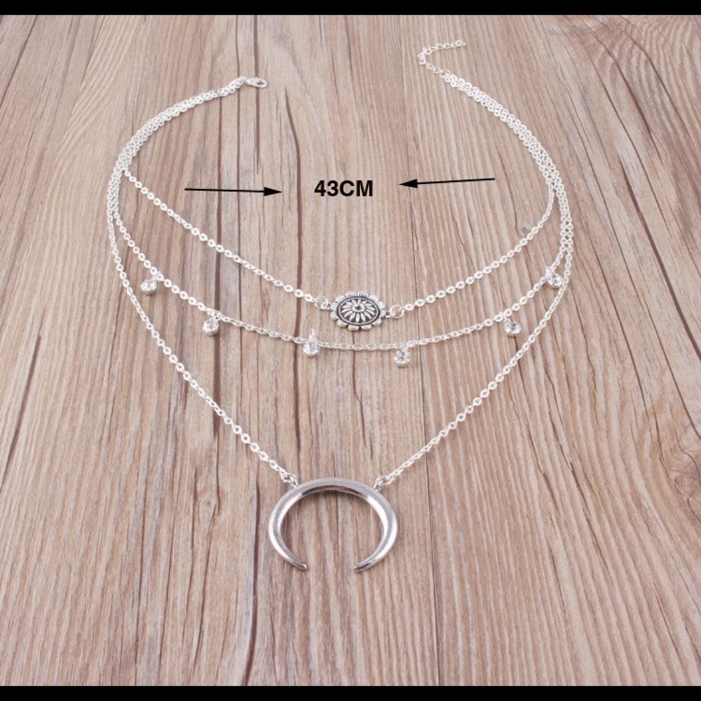 ‘St. Tropez’ Boho crescent choker necklace set - Picture 3 of 6