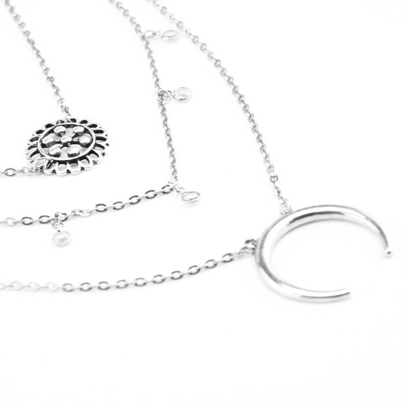 ‘St. Tropez’ Boho crescent choker necklace set - Picture 2 of 6