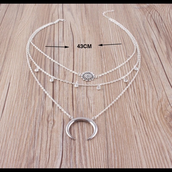 ‘St. Tropez’ Boho crescent choker necklace set - Picture 3 of 6