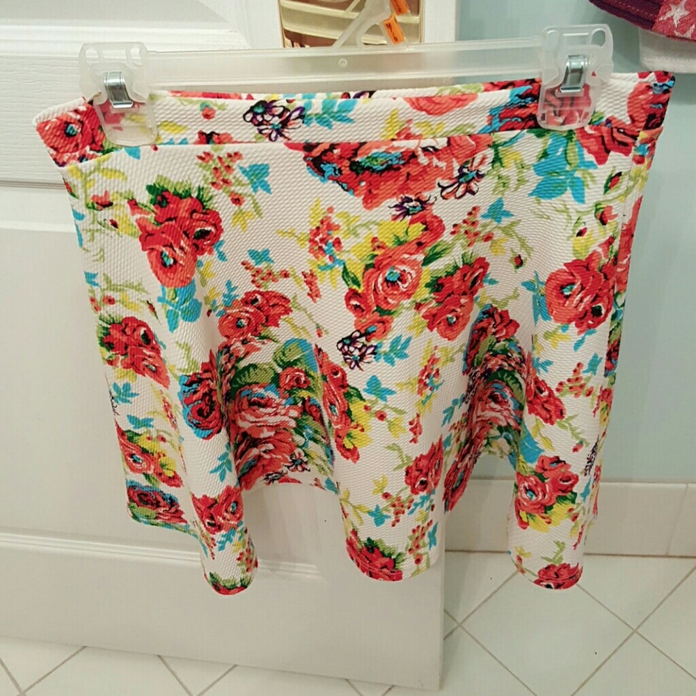 L Love Culture Floral Skater Skirt