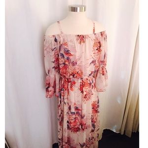 Floral Print Maxi Dress, Size L