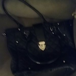 Black leather purse