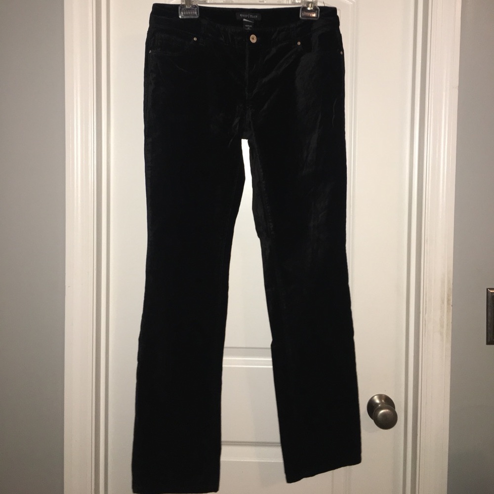 White house black market velvet pants