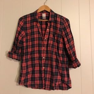 Pink and navy button down Gap M