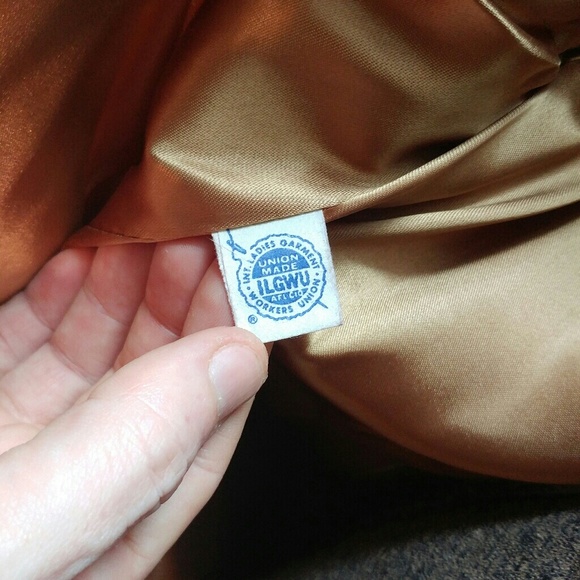 Vintage 1960s moss green fur collar wool coat - Picture 6 of 6