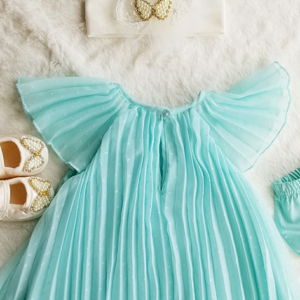 πHPπVanilla Mint Dress w/Diaper Cover - Picture 3 of 6