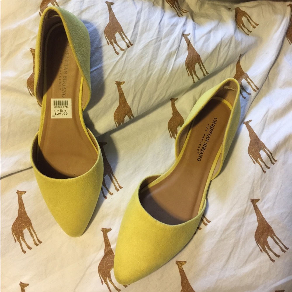 Yellow Christian Siriano for Payless pointed flats