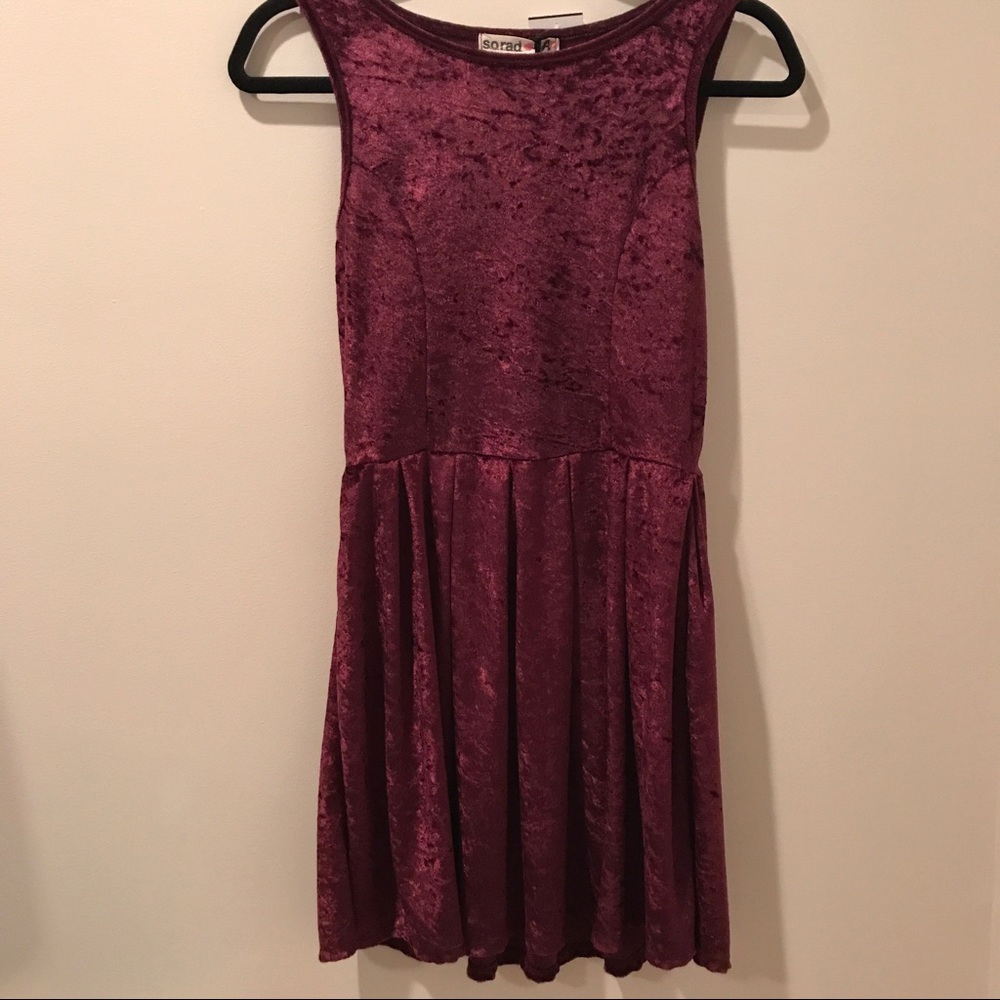 Burgundy Velvet Dress