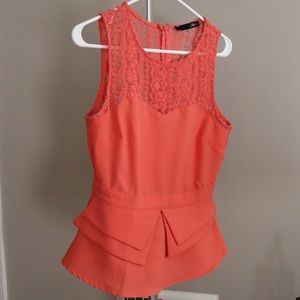 Peplum lace top