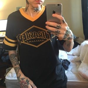 Unique thrasher jersey t shirt