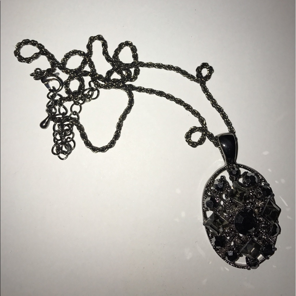 Premier Designs Charcoal Grey Necklace