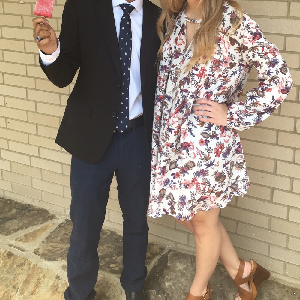 Floral long sleeve dress
