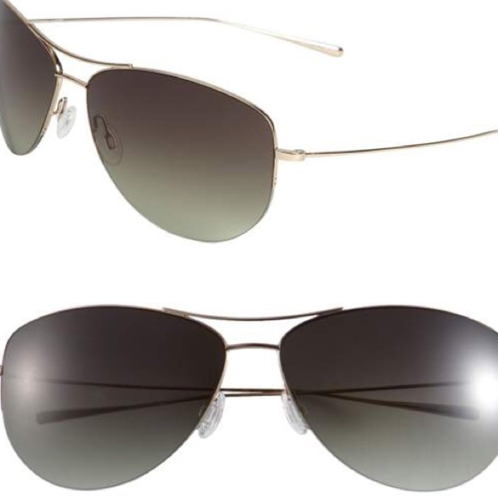 Oliver Peoples Strummer Metal Aviator Sunglasses