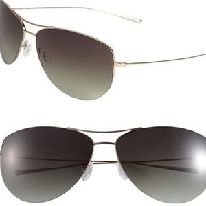 Oliver Peoples Strummer Metal Aviator Sunglasses