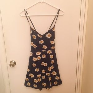 Urban Outfitters Navy Daisy Dress