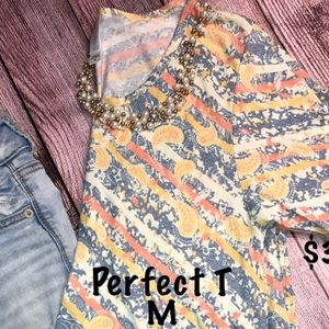 NWT Lularoe Medium Perfect T Striped Paisley
