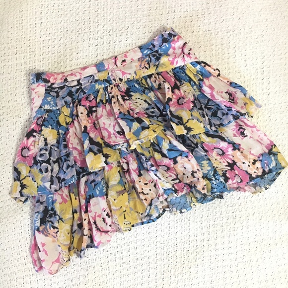 Urban outfitters- Front Yoke Doubletier Mini Skirt - Picture 2 of 5