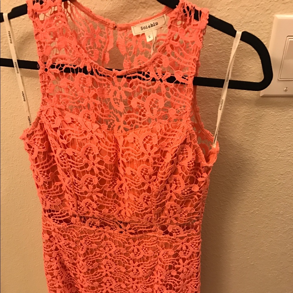 really cute light pink/almost salmon dress