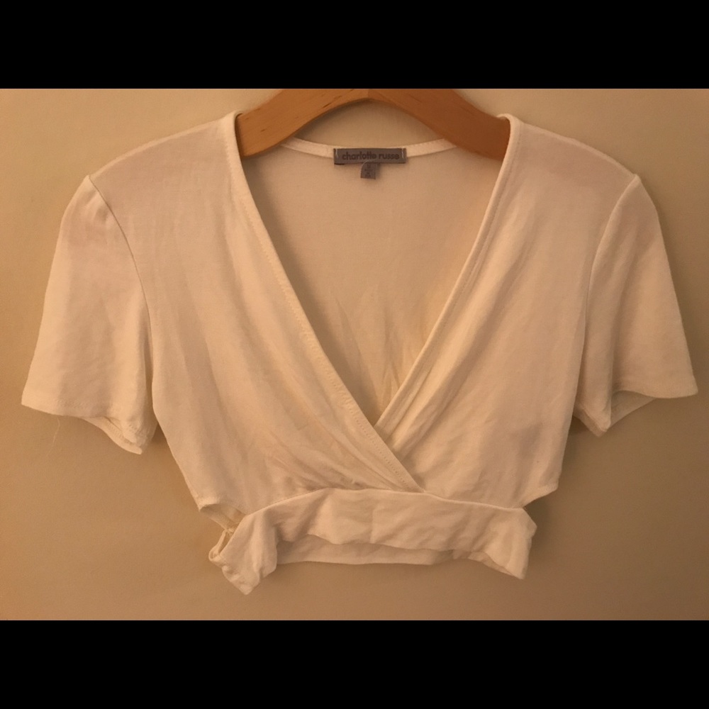 White crop top from Charlotte Russe