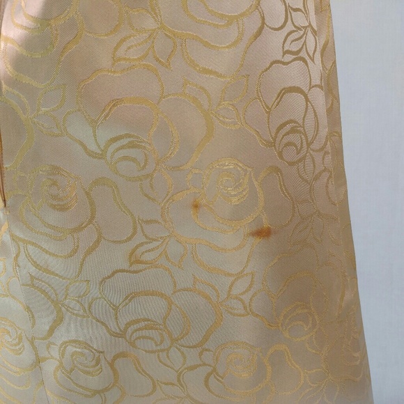 Vintage 1960s handmade satin brocade gown - Picture 3 of 4