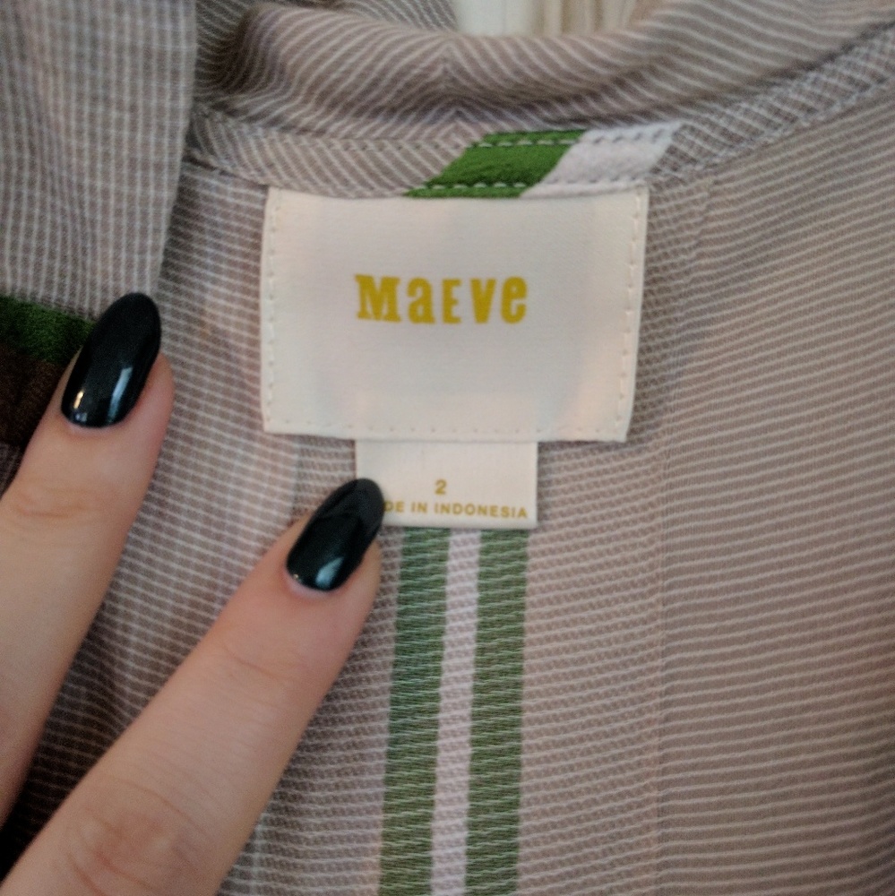 Maeve Anthropologie Striped Button-Up Dress Size 2 - Picture 2 of 2