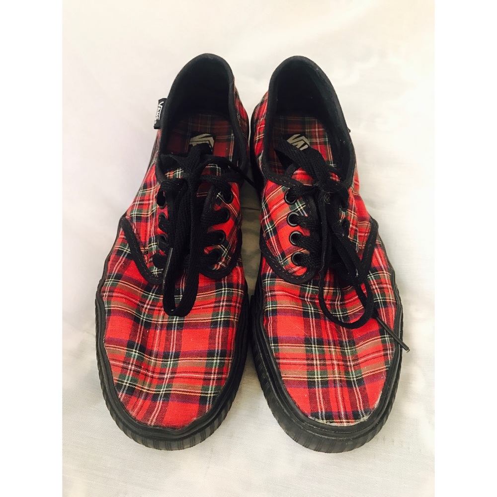 Vans Checkered Platform Shoes, Women's Size 8