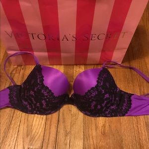 VS purple & black lace. Versitile. 36D.