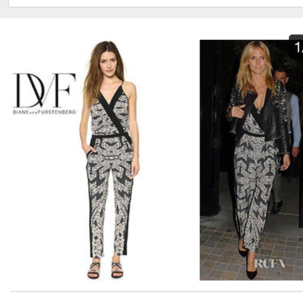 DvF Shany Printed Jumpsuit 100% Silk