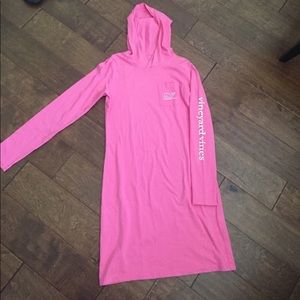 NWOT Pink Vineyard Vines hooded dress Large(14)