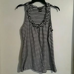 NWOT navy and white striped tank