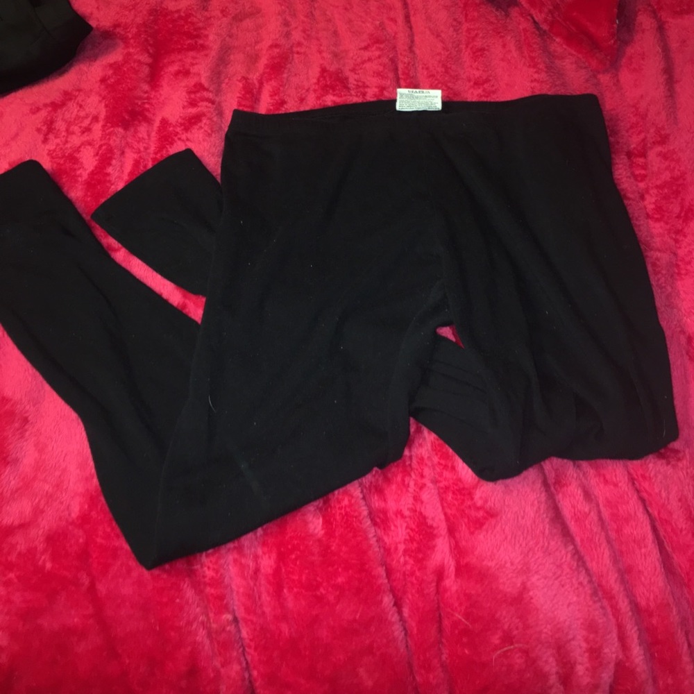 Black Cotton Leggings RUN BIG