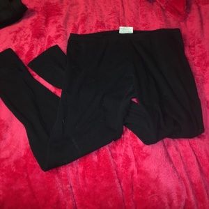 Black Cotton Leggings RUN BIG