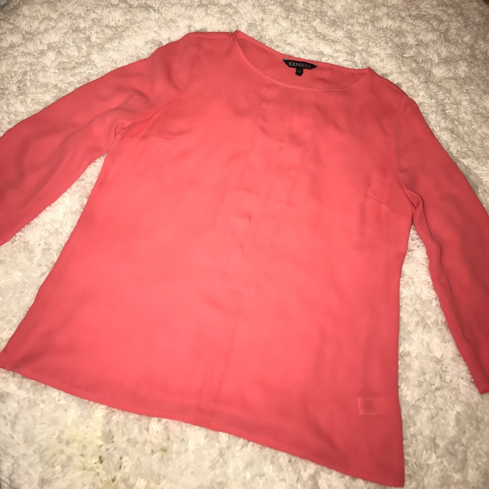 Express Peach 3/4-Sleeve Blouse - sz Small