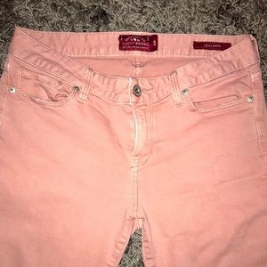 Lucky Brand light pink crop jeans