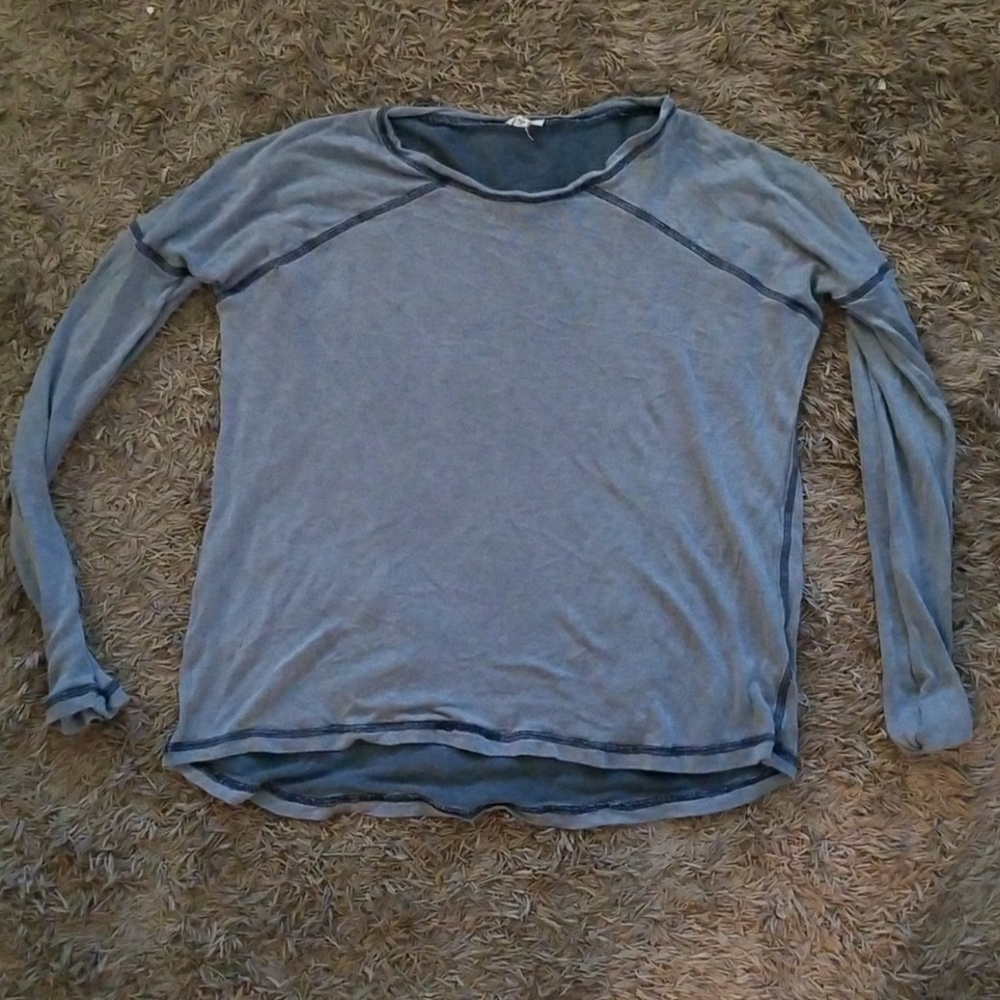 Mineral Wash & Stylishly Destroyed Long Sleeve T