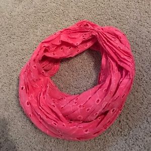 Pink infinity scarf