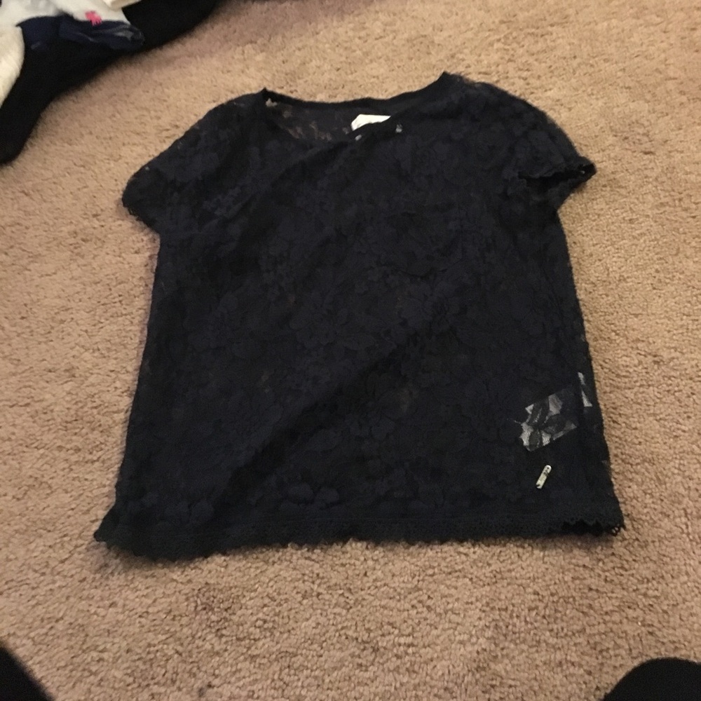 Blue lace Abercrombie shirt