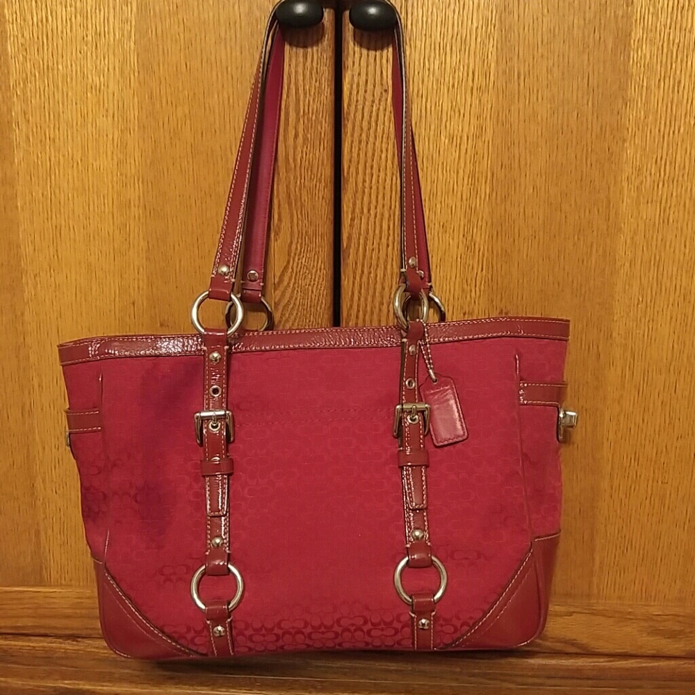 Red coach purse