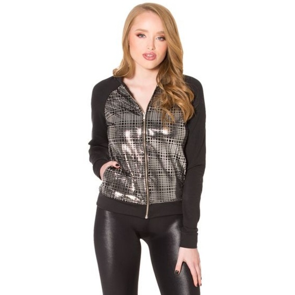 Blackmilk Jackets & Blazers - Black Milk Disco Tribe Raglan Bomber Jacket Size S