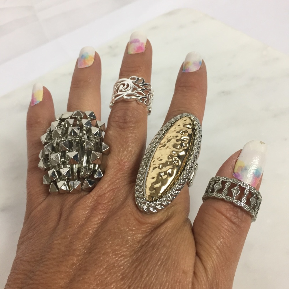 Soft to Edgy Rings NWOT - Picture 2 of 5